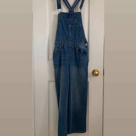 Long Denim Overalls - Picture 2 of 3